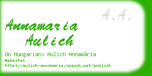 annamaria aulich business card